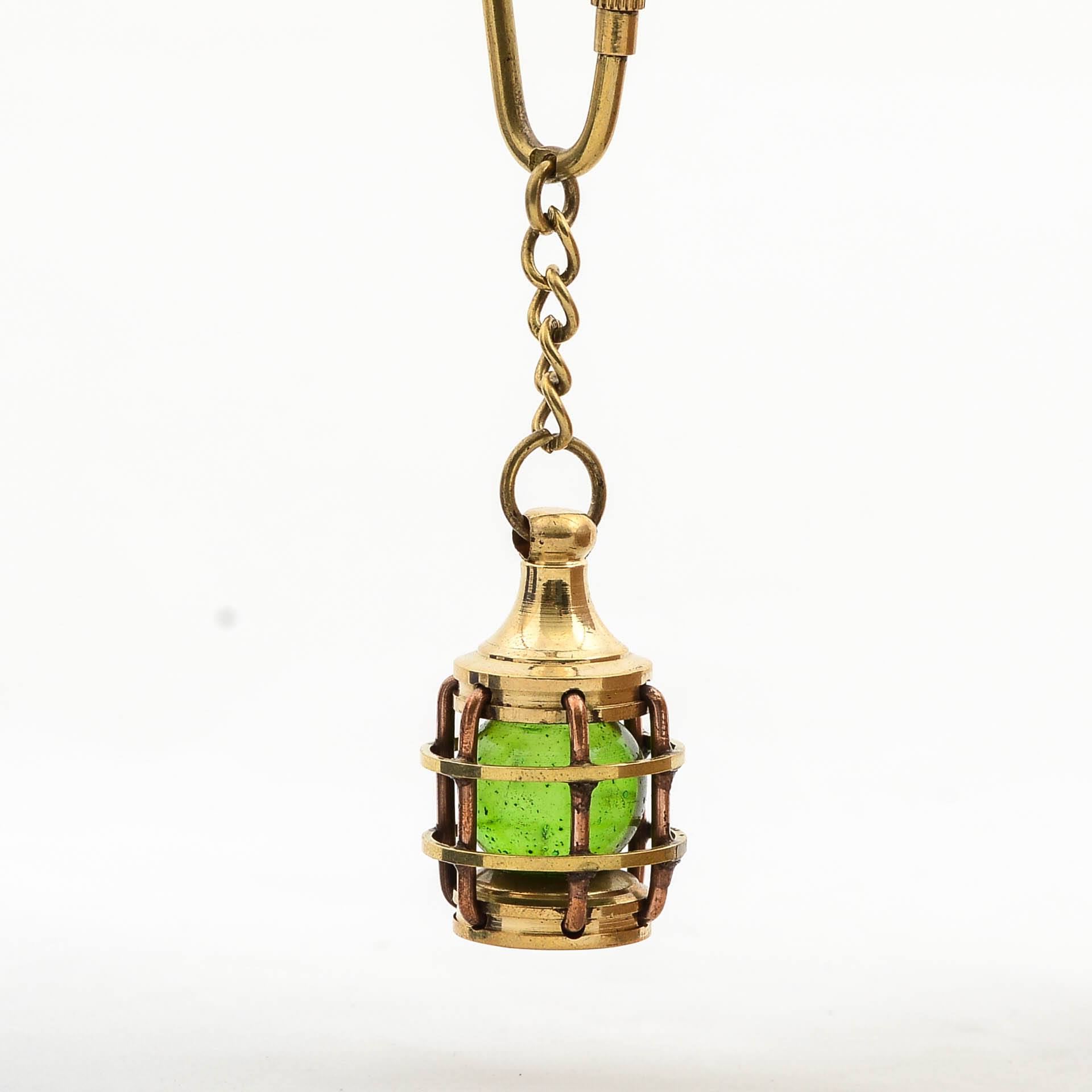 Pirinç Yeşil Gaz Lambası Tasarımı Anahtarlık