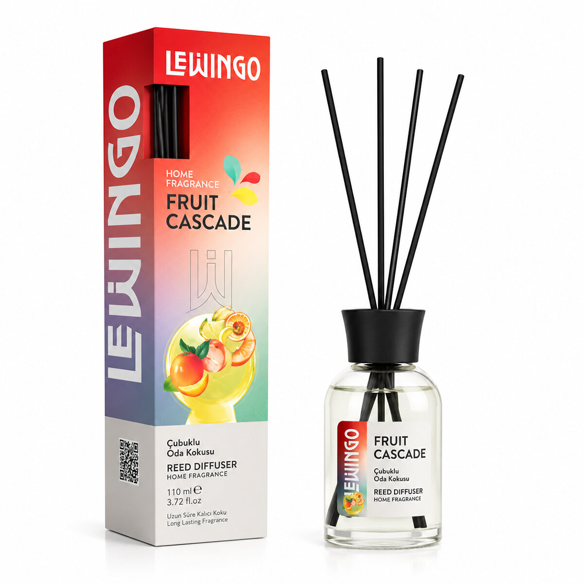 Fruit Cascade Bambu Çubuklu Oda Kokusu - 110 ml - Cam Şişe