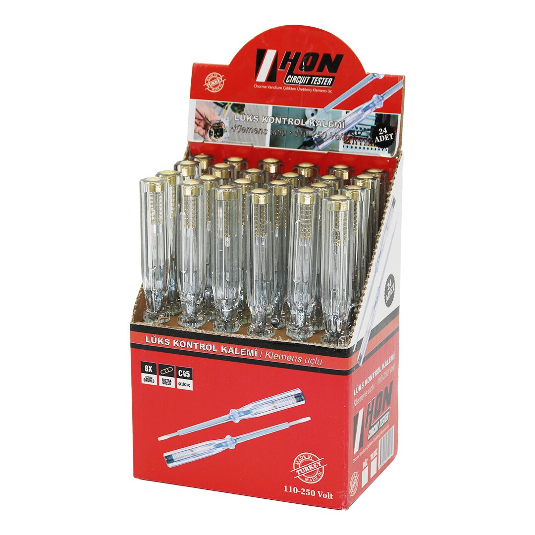 Lüks Kontrol Kalemi - Yıldız Uç - Çelik C45 - 110-250 V